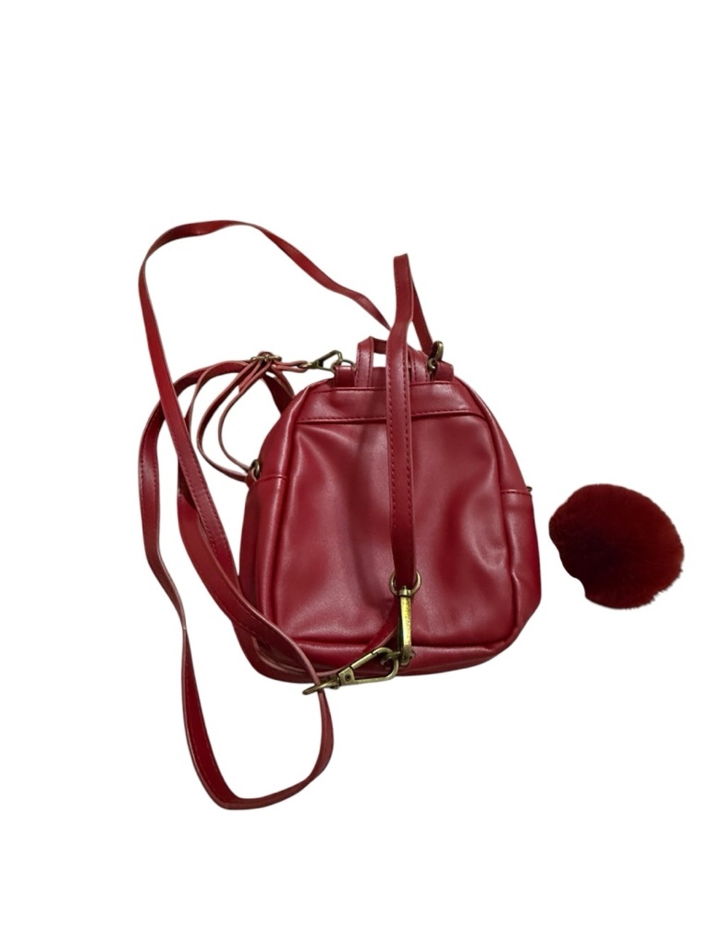 Gryffindor Red Mini Backpack Purse with Pom Pom - Picture 3 of 4